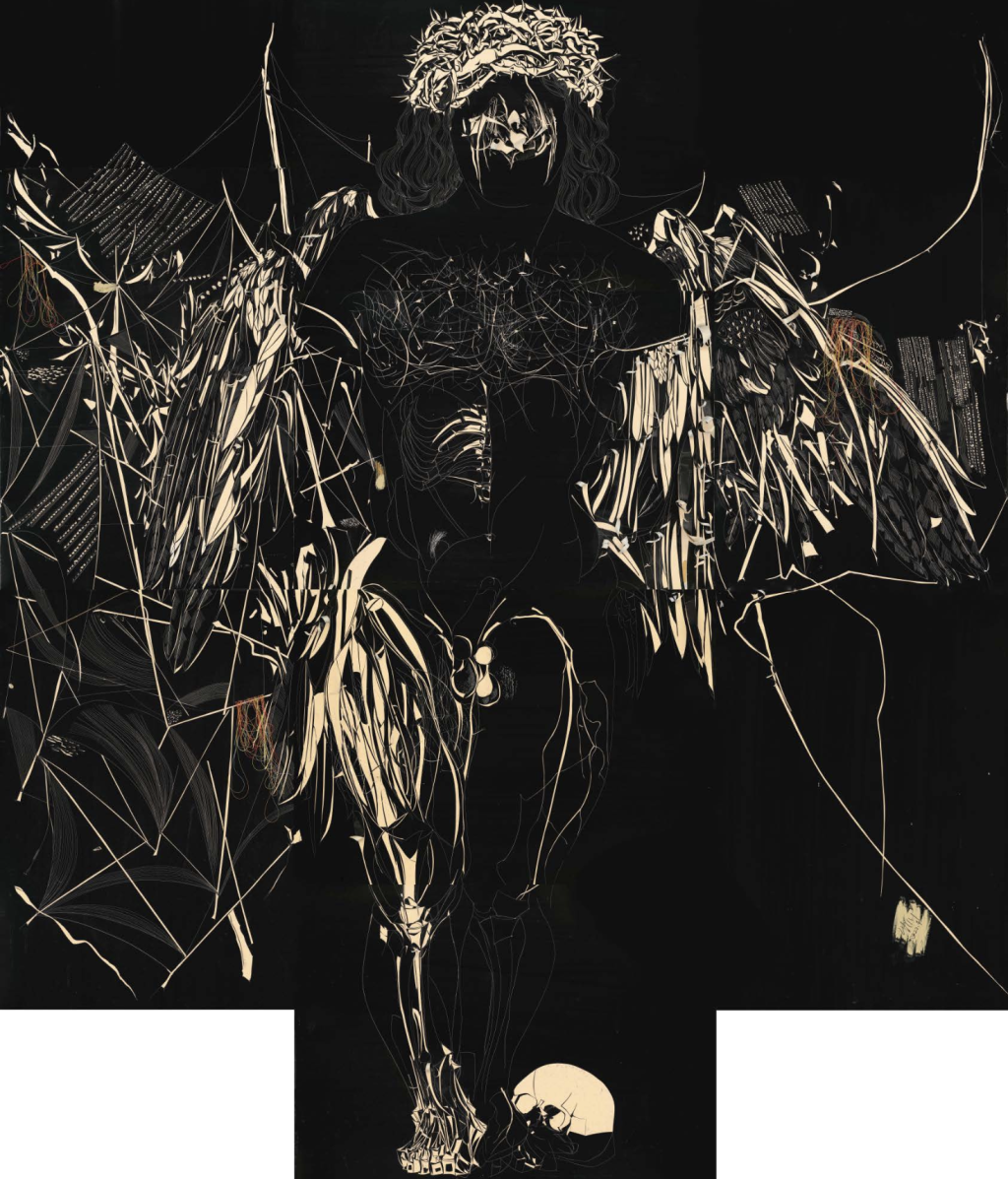 《伊卡洛斯 之一》 纸上综合材料 245X180cm 2021年