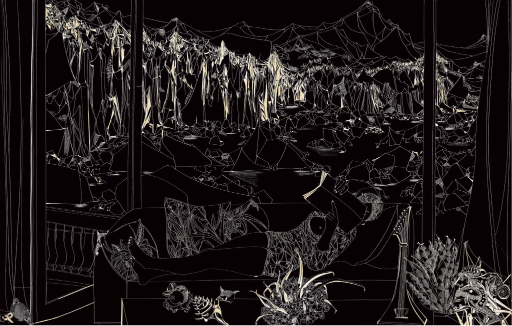 《冷山》 78X49cm 2017年