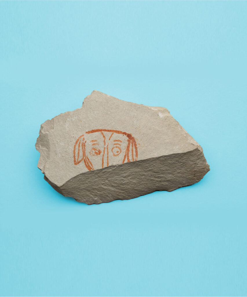 Sketch of a Dog 小狗速写 Egyptian，1295–1070 BC，limestone