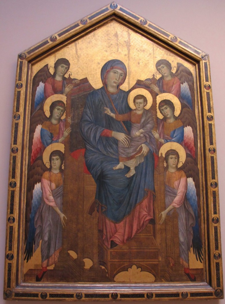 Cimabue’s “Maesta” pre-restoration photograph from November 15, 2013 (Francesco Bini/Wikimedia Commons)