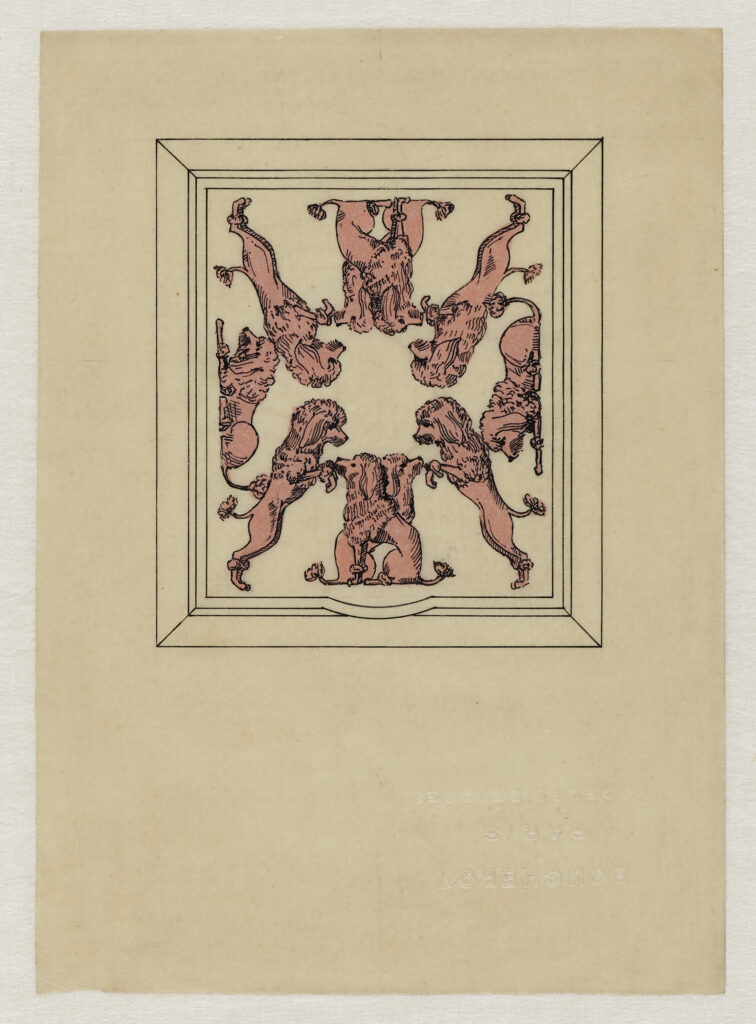 Poodle Powder Box 贵宾犬粉饼盒 French, 1940, ink and gouache on tracing paper