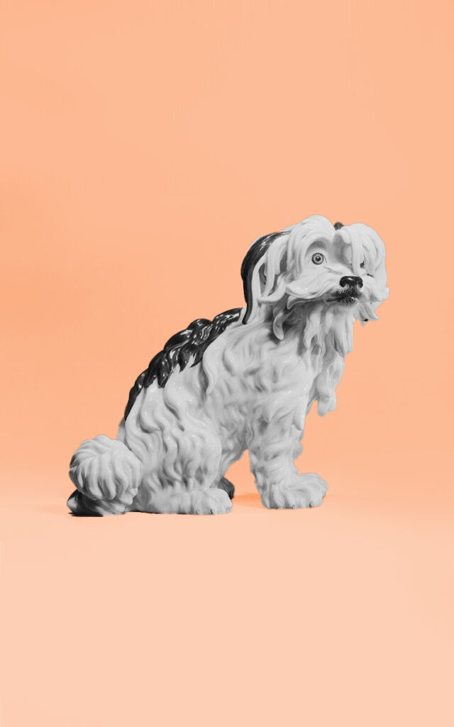 Bolognese Terrier 博洛尼亚犬 Russian, 1811–1850, porcelain