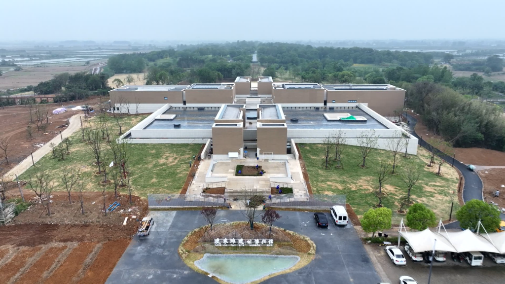 航拍凌家滩遗址博物馆