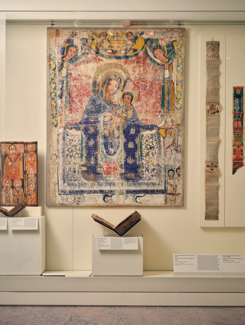 圣母子壁画,可能创作于埃塞俄比亚塔那湖地区,约1800年