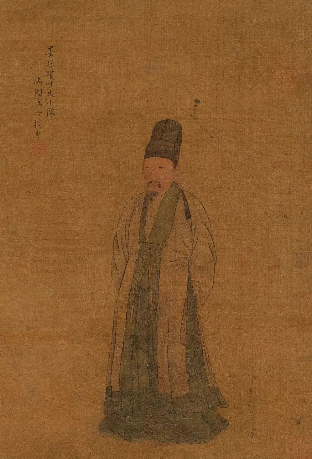 《明马图项元汴画像》