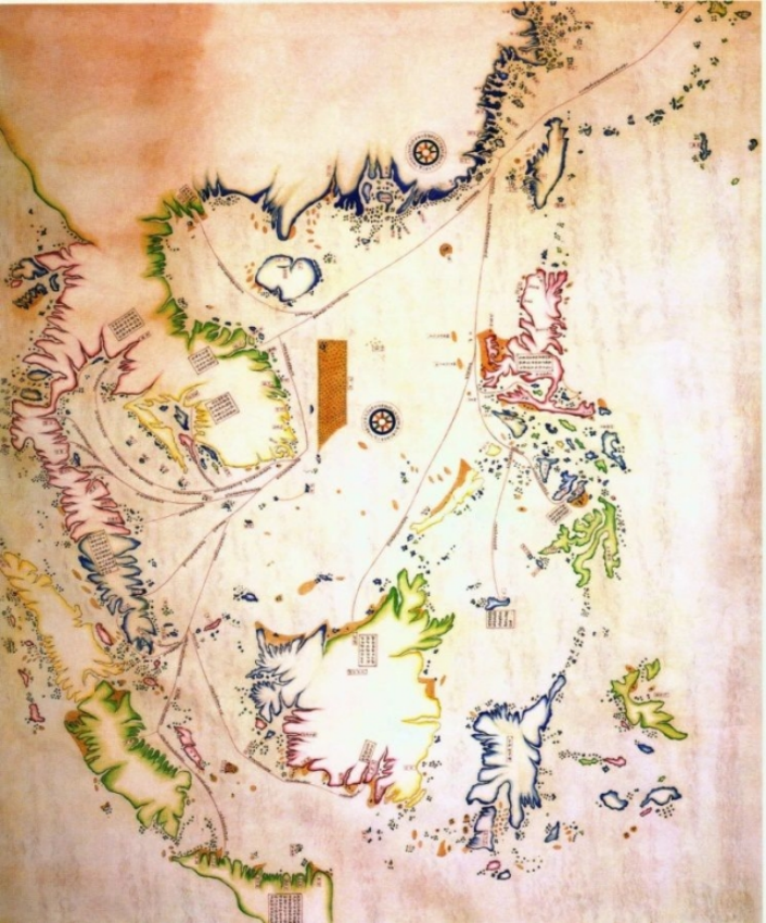 《东洋南洋海道图》，清康熙五十六年（1717年），福建水师提督施世骠编绘。