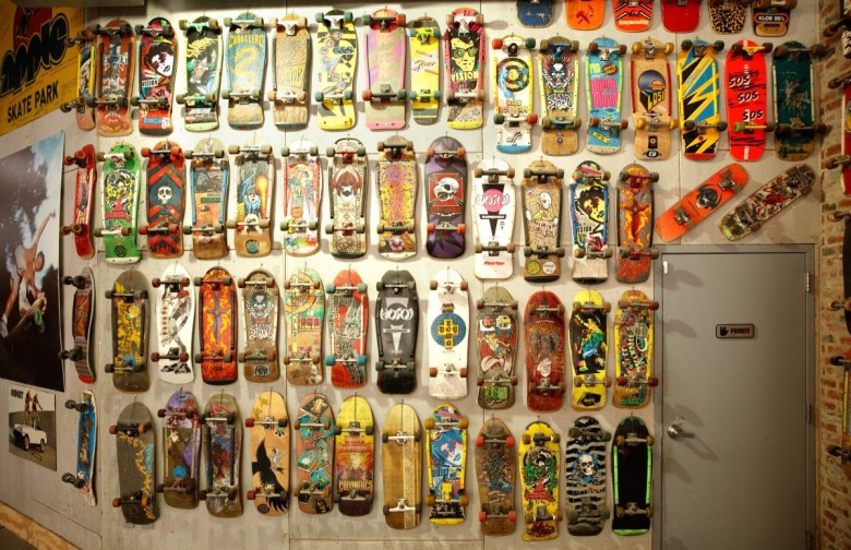 ’80s boards at the Skateboarding Hall of Fame & Museum