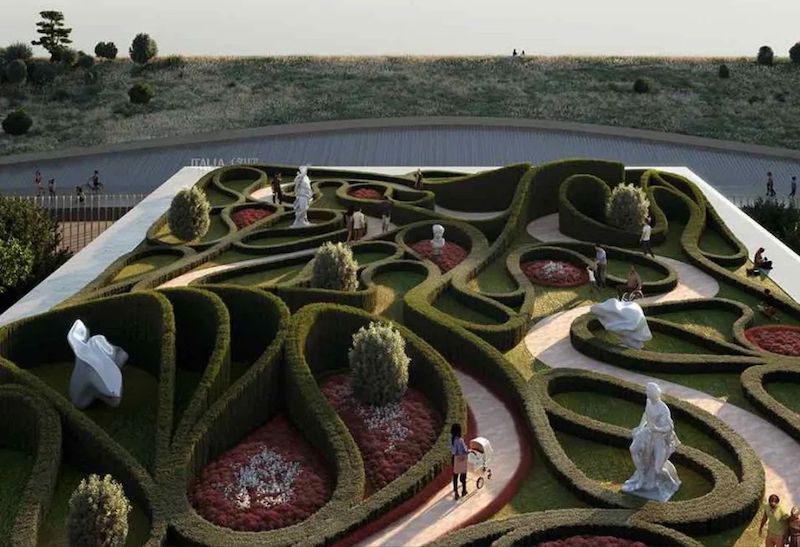 意大利馆屋顶花园（效果图）