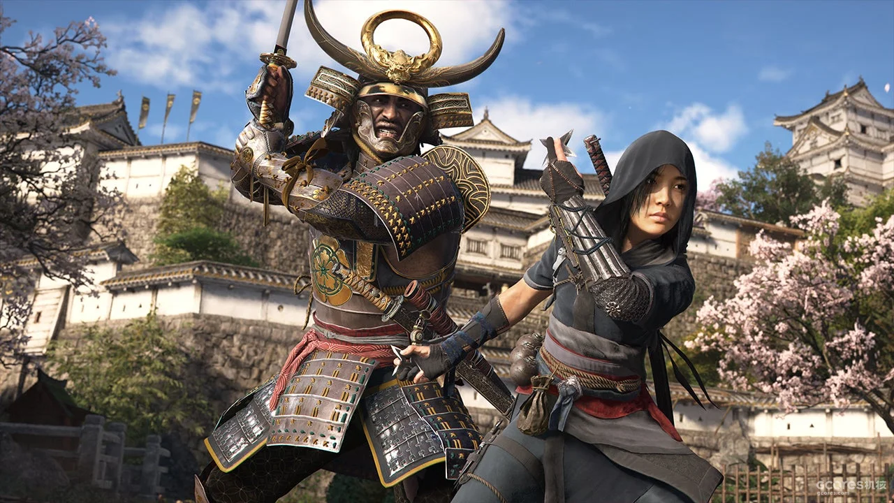 《影》的主角：武士“弥助”和刺客“滕林奈绪江”