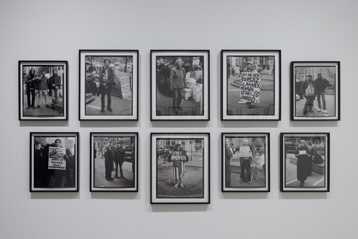 American Job: 1940–2011, installation view. Courtesy International Center of Photography. Pictured: photographs by Accra Shepp.