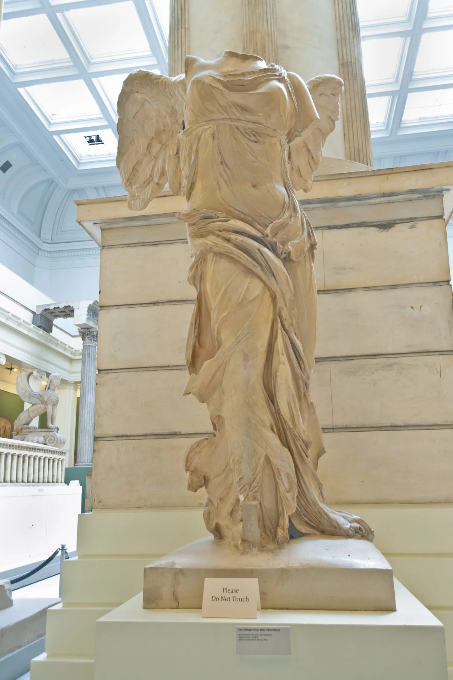 Installation view of Louvre Museum (cast maker), “Cast of Winged Victory [Nike of Samothrace]” (c. 1905) (photo by Bryan Conley)