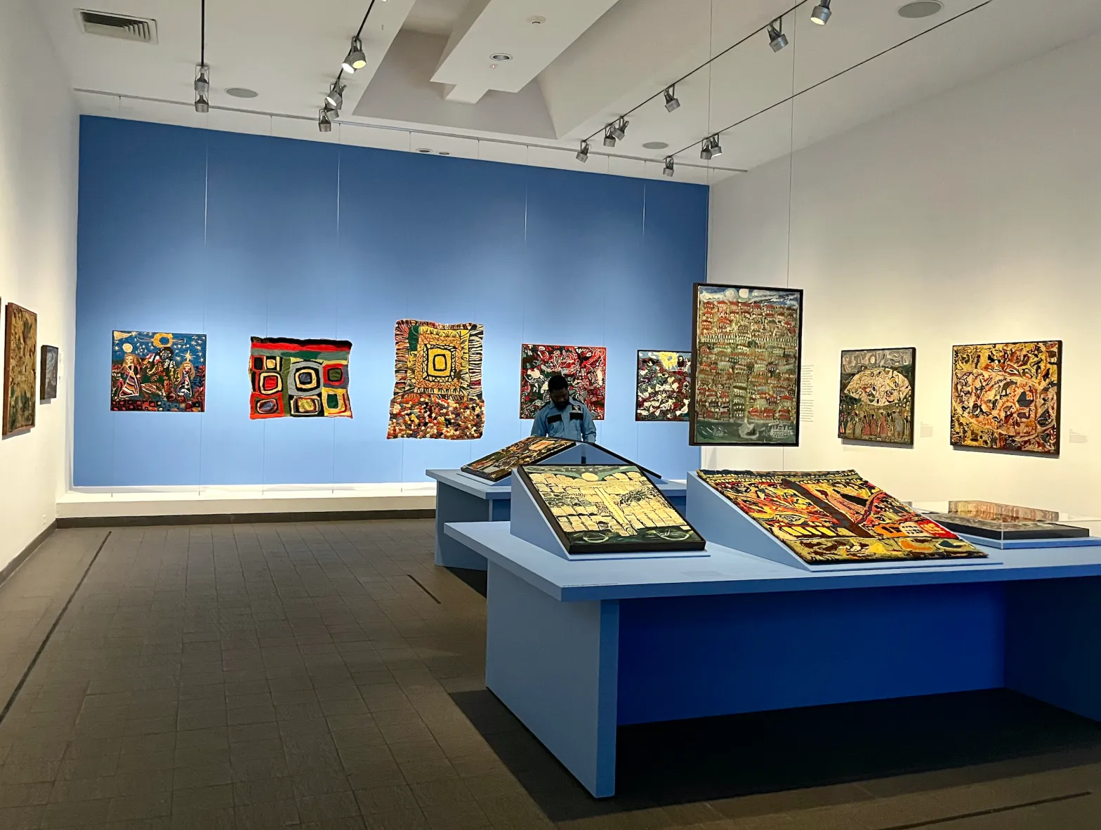 Installation view of Madalena Santos Reinbolt: A Head Full of Planets at the American Folk Art Museum, New York