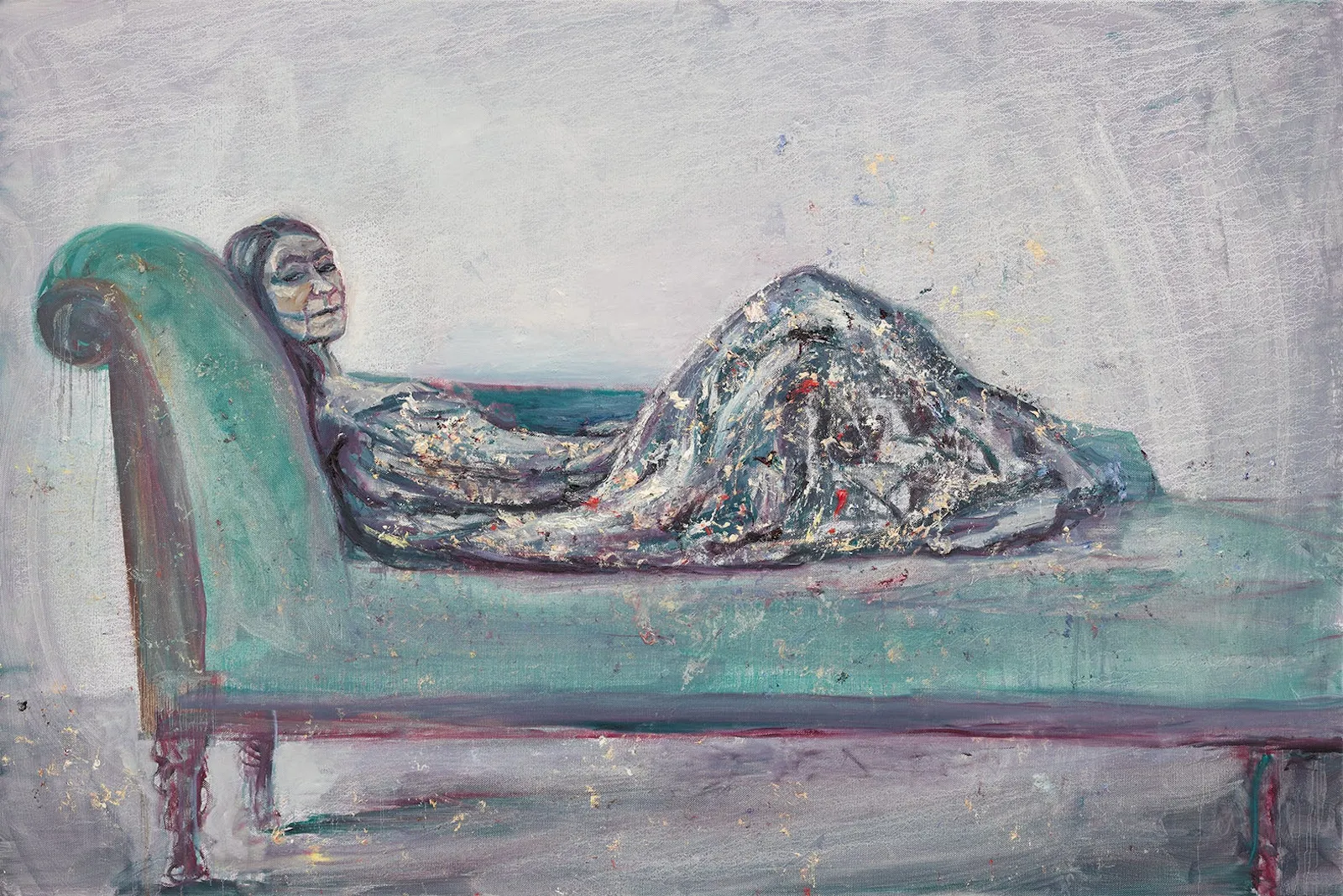 Celia Paul, “Reclining Painter” (2023) from Celia Paul: Works 1975–2025 (MACK, 2025) (all images courtesy Victoria Miro)