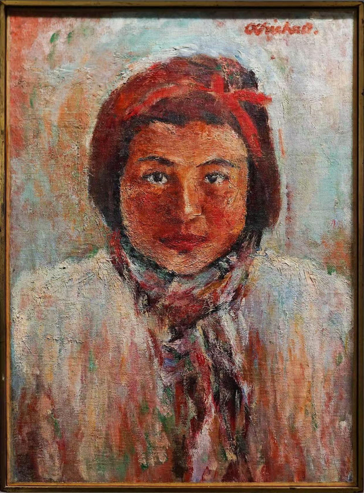 无题(兰兰肖像)| 布面油画|私人收藏1935-1936，61x45cm All works by Zao Wou-Ki:ⓒZao Wou-Ki-ProLitteris，Zurich.