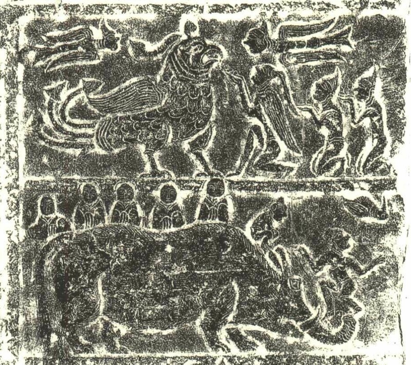 山东济宁出土东汉骑象图