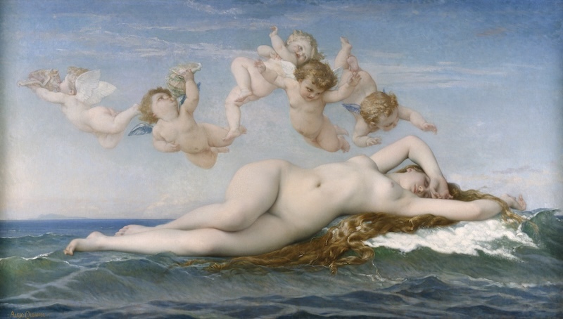 亚历山大·卡巴内尔《维纳斯的诞生》1863，布面油画© photo : Musée d’Orsay, Dist. RMN-Grand Palais / Patrice Schmidt