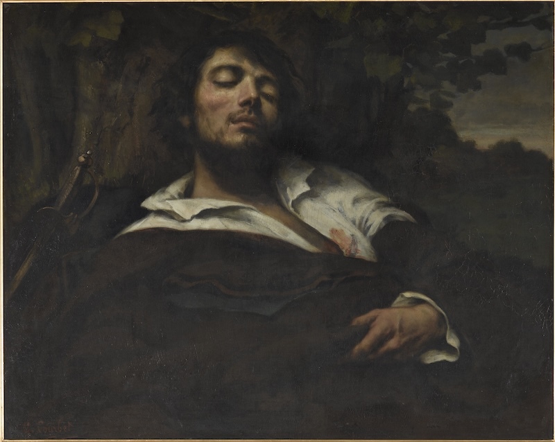 古斯塔夫·库尔贝《受伤的男人（自画像）》1844-1854，布面油画  © photo : Musée d’Orsay, Dist. RMN-Grand Palais / Patrice Schmidt