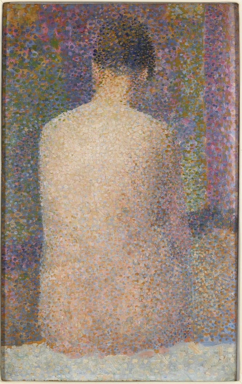 乔治·修拉《模特背影》1887，木板油画© photo : Musée d’Orsay, Dist. RMN-Grand Palais / Patrice Schmidt