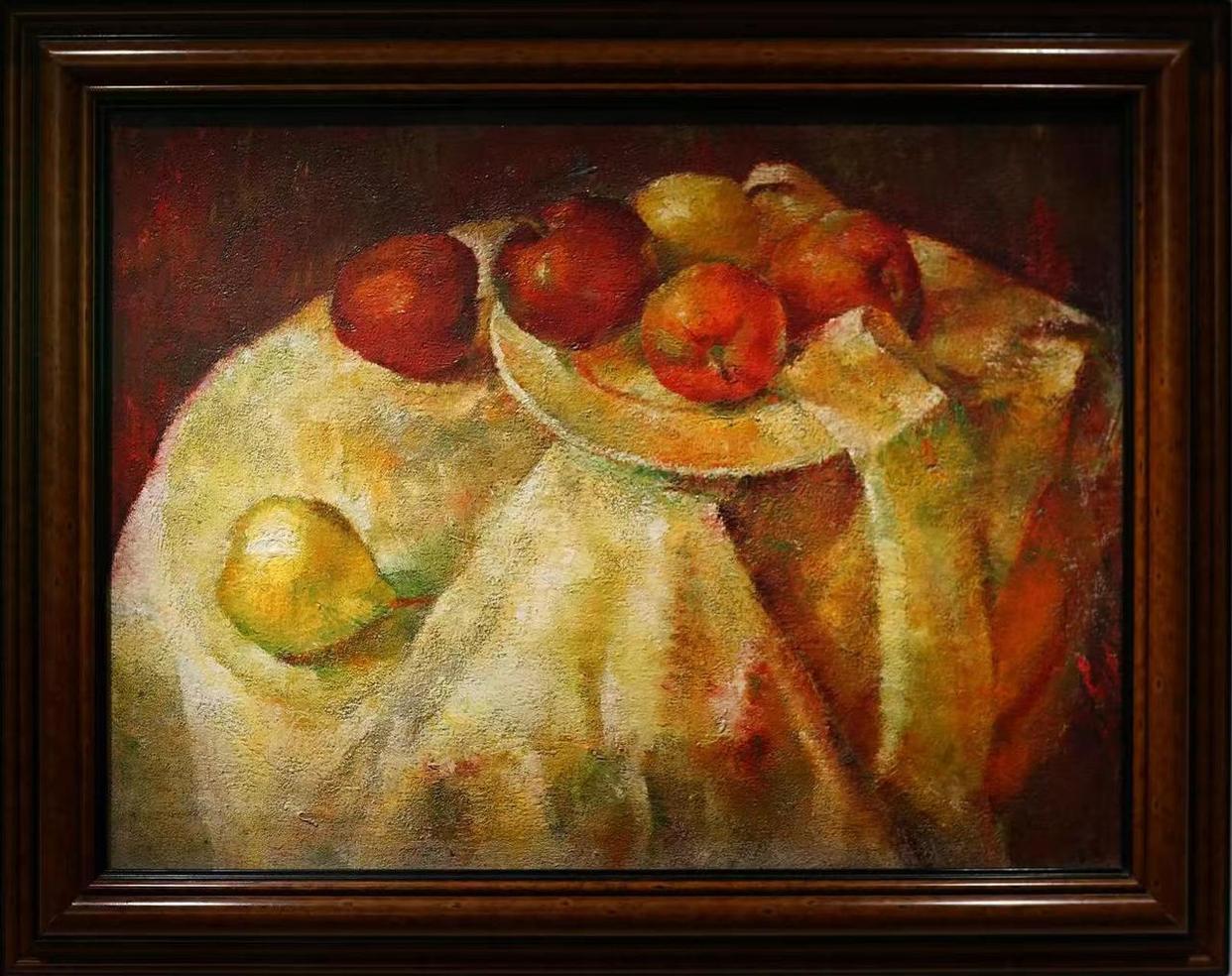 无题(有苹果的静物) |布面油画|私人收藏|1935-1936,46x61cm All works by Zao Wou-Ki:ⓒZao Wou-Ki-ProLitteris,Zurich.
