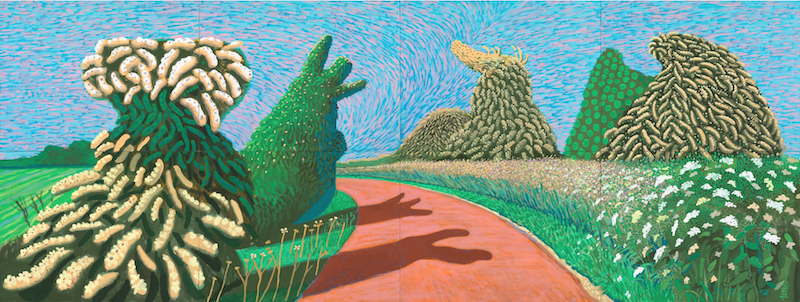 霍克尼，《罗马路上五月花》，2009年
