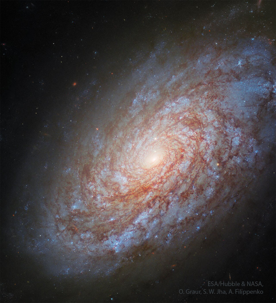NGC 4414：一个絮结旋涡星系