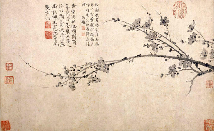 王冕《墨梅图》(北京故宫博物院藏）