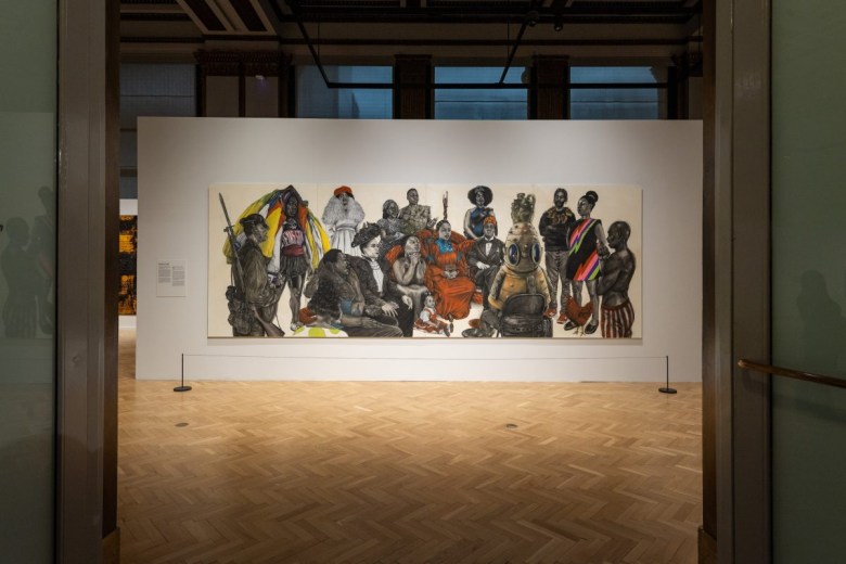Robert Pruitt, “A Song for Travelers” (2022) in A Movement in Every Direction: Legacies of the Great Migration at the Chicago Cultural Center (photo Patrick L. Pyszka, City of Chicago)