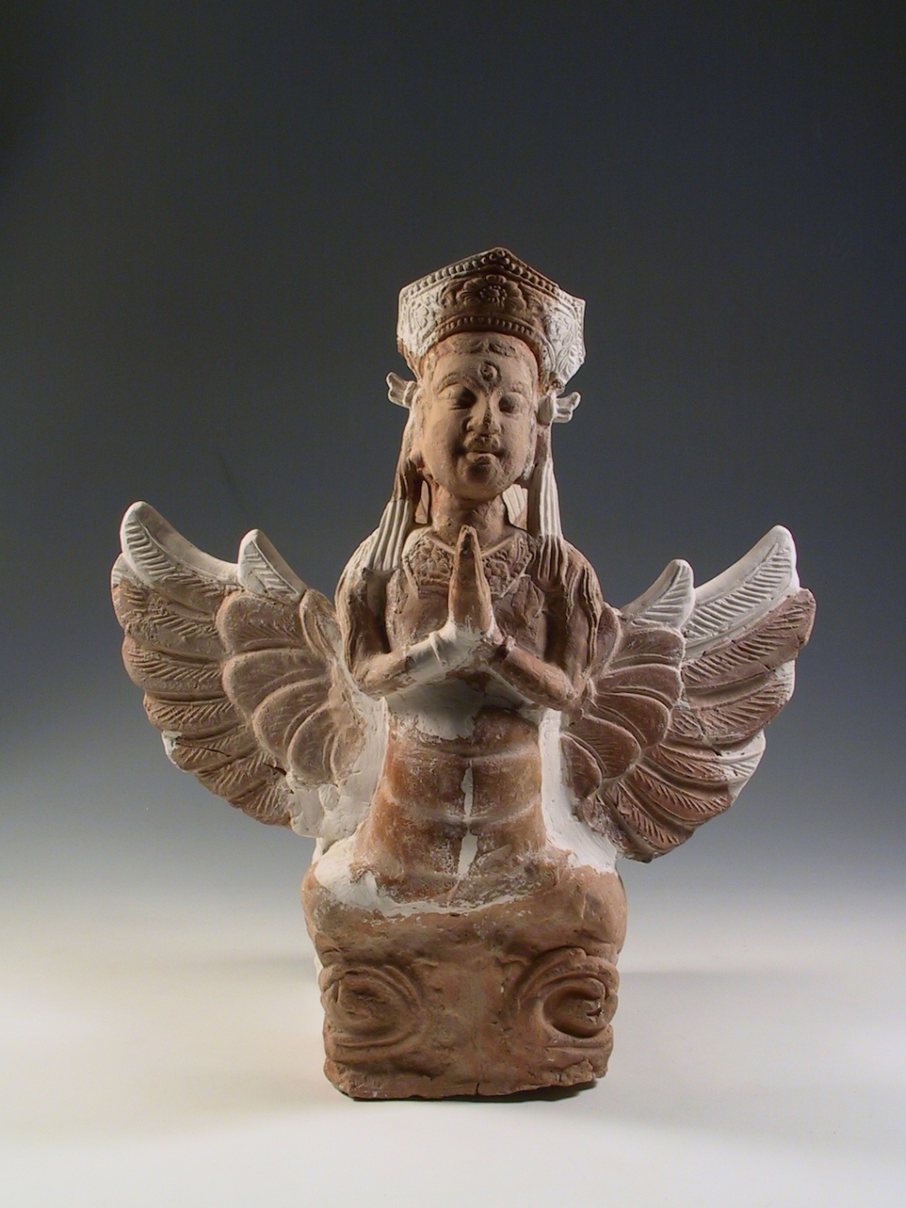 红陶迦陵频伽 西夏陵博物馆 藏 （二级文物）