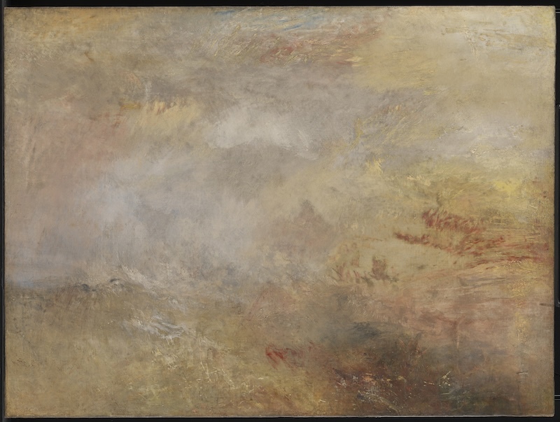 透纳，《波涛汹涌的大海与海豚》，约1835-1840年，布面油画，英国泰特美术馆