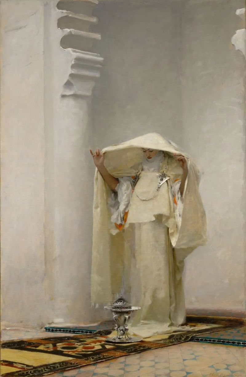 约翰·辛格·萨金特，《龙涎香的烟雾》，1880年，布面油画，由克拉克艺术中心借展