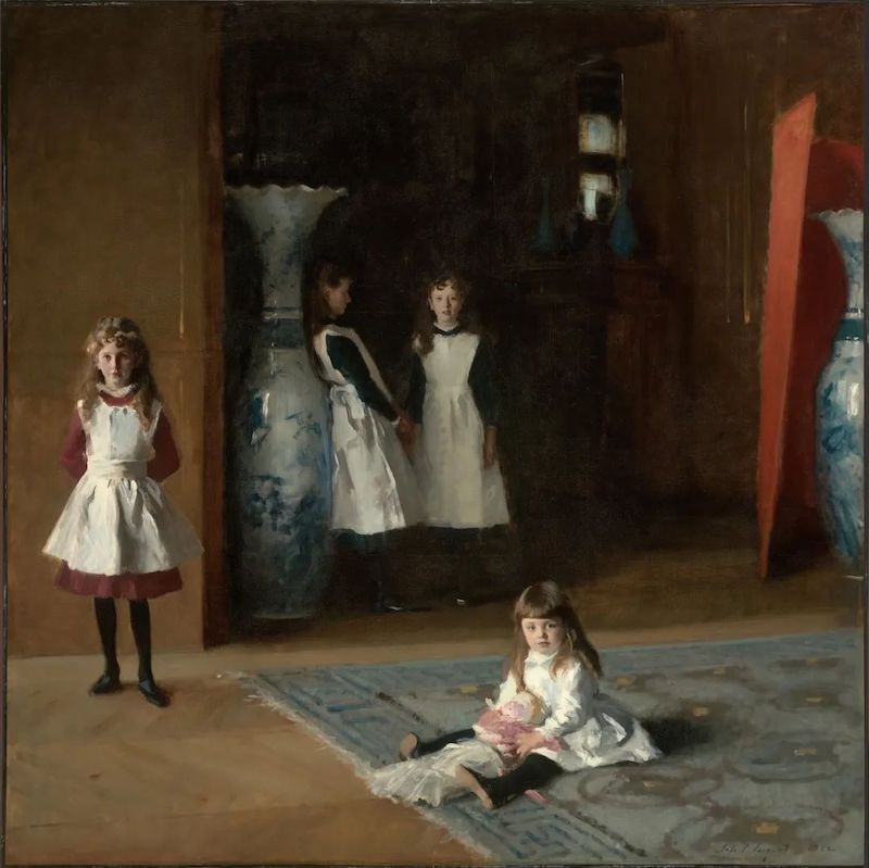 约翰·辛格·萨金特，《爱德华·达利·博伊特的女儿们》，1882年，布面油画，由波士顿美术博物馆借展